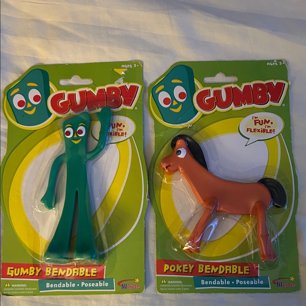 Gumby and Pokey Bendable Poseable Toy Set